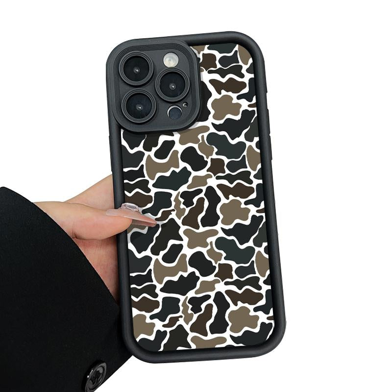 Phone Case for Iphone 17 Pro Max 16 plus 15 14 13 12 11 XR Air E Camouflage Forest Blend Pattern Soft TPU Rubber Camera Protection Rugged Mobile Phone Cover for Boy