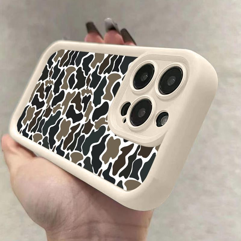 Phone Case for Iphone 17 Pro Max 16 plus 15 14 13 12 11 XR Air E Camouflage Forest Blend Pattern Soft TPU Rubber Camera Protection Rugged Mobile Phone Cover for Boy