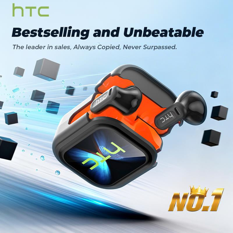 HTC NE20 OWS - AI Translation Earphones, Wireless Bluetooth Earphones, LED Display, Bluetooth 6.0, Charging Box, IPX5 Waterproof. Htc'S Pinnacle Product