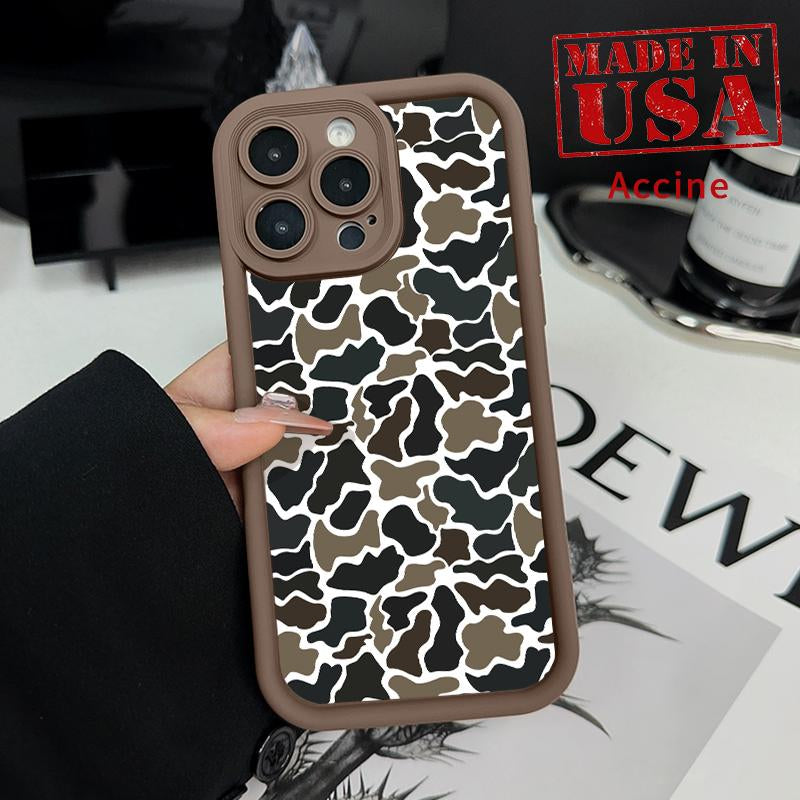 Phone Case for Iphone 17 Pro Max 16 plus 15 14 13 12 11 XR Air E Camouflage Forest Blend Pattern Soft TPU Rubber Camera Protection Rugged Mobile Phone Cover for Boy