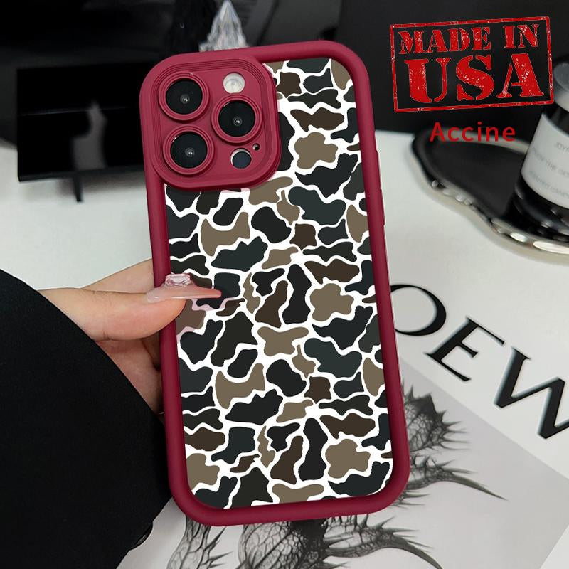 Phone Case for Iphone 17 Pro Max 16 plus 15 14 13 12 11 XR Air E Camouflage Forest Blend Pattern Soft TPU Rubber Camera Protection Rugged Mobile Phone Cover for Boy