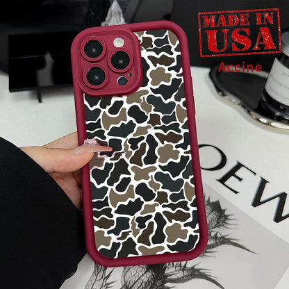 Phone Case for Iphone 17 Pro Max 16 plus 15 14 13 12 11 XR Air E Camouflage Forest Blend Pattern Soft TPU Rubber Camera Protection Rugged Mobile Phone Cover for Boy
