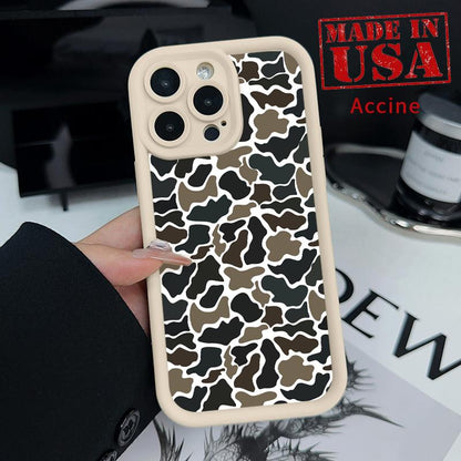 Phone Case for Iphone 17 Pro Max 16 plus 15 14 13 12 11 XR Air E Camouflage Forest Blend Pattern Soft TPU Rubber Camera Protection Rugged Mobile Phone Cover for Boy