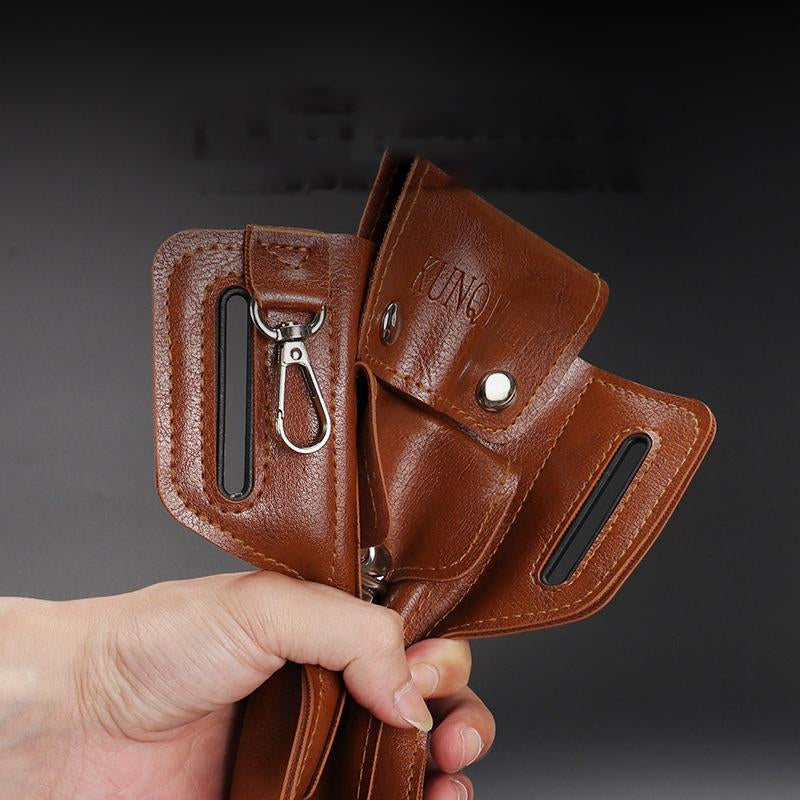 Phone Pouch Leather Belt Bag Holster Case Compatible with Iphone, Samsung Mobile Phones below 6.3 Inches Durable Accessory Protective Wallet