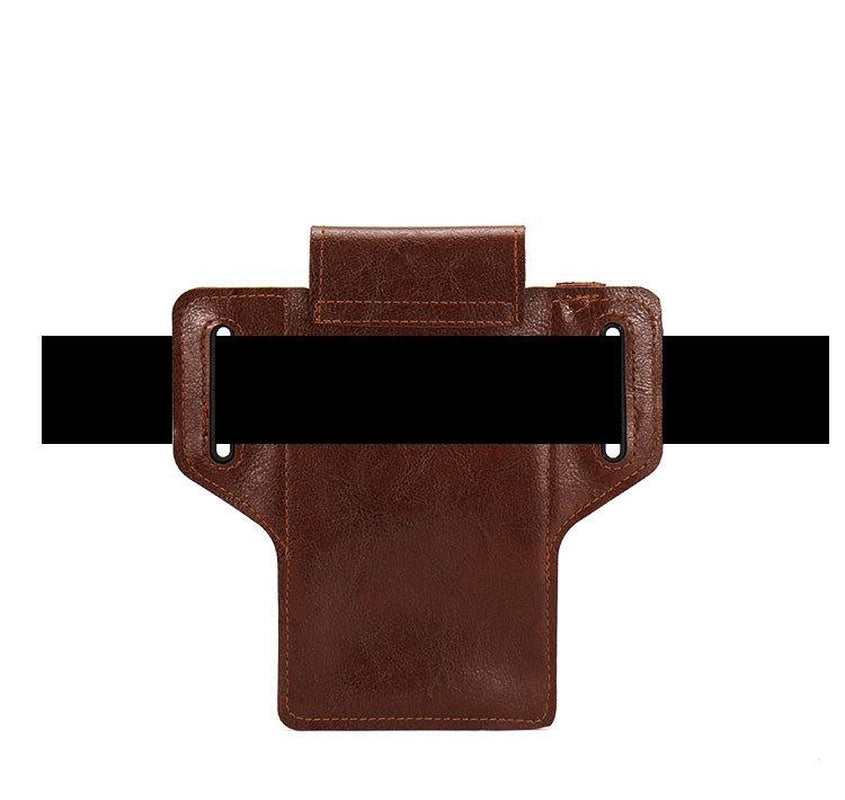 Phone Pouch Leather Belt Bag Holster Case Compatible with Iphone, Samsung Mobile Phones below 6.3 Inches Durable Accessory Protective Wallet