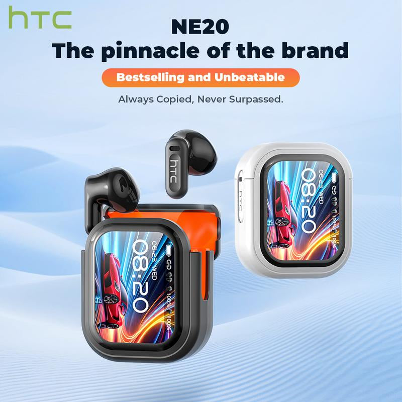 HTC NE20 OWS - AI Translation Earphones, Wireless Bluetooth Earphones, LED Display, Bluetooth 6.0, Charging Box, IPX5 Waterproof. Htc'S Pinnacle Product