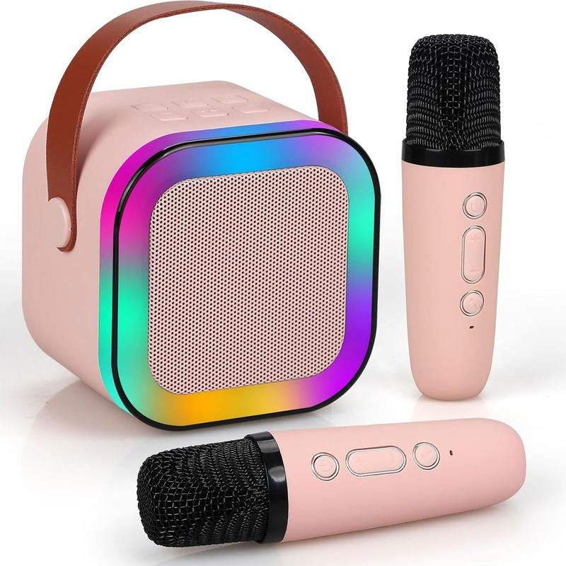 HITOZON Portable Wireless Karaoke Speaker with Wireless Microphone,Hifi Stereo Sound KTV Speaker System,Wireless Speaker with RGB LED Lights,Modified Voice,Karaoke Machine for Outdoor,Travel, Best Gift for Home Party,Birthday Gift Speaker Bluetooth Audio